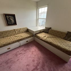 Couch / Double bed with matching table Negotionable