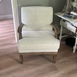 Brand New Cream Upolstry Chair Pottery Barn- Restoration Hardware Like 