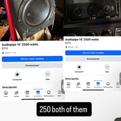 Audiopipe 15’ Sub And Pioneer Radio 