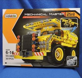 Mechanical Master - Toy Dump Truck + Plane 2 in 1 - 361 Pieces NO.6802