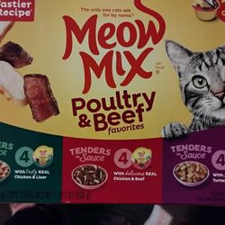 Meow Mix Poultry and Beef Tenders In Sauce Wet Cat Food