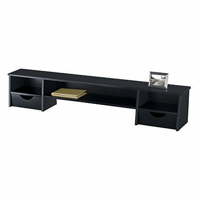 Brenton Studio® Donovan Wood Hutch, 7 7/8"H x 43 1/8"W x 6 1/2"D, Black