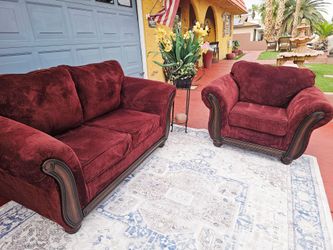 Beautiful Set Couch With Chair Totally Deep Clean Good Condition No Stains No Smell very cozy comfortable to sit