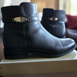 Michael Michael Kors Flat Ankle Boots, Chocolate Brown, 8M Womens