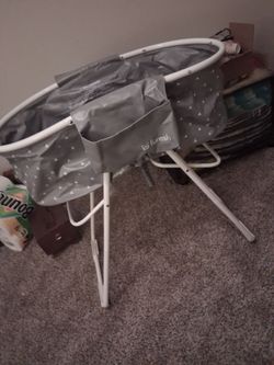 New used one time folding dog bath with drain will fit under the bed in the closet