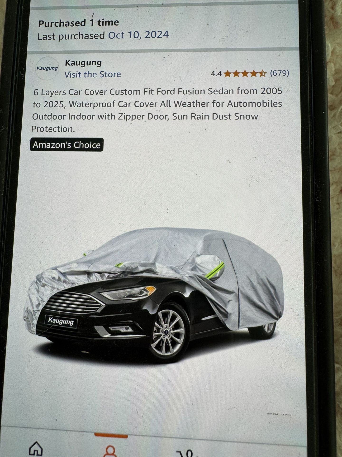 Car Cover 6 Layer Fits ford fusion sedan Or Similar