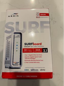 ARRIS SURFboard SB8200 DOCSIS 3.1 Cable Modem – Perfect for 1Gbps Plans