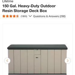 150 Gal. Lifetime  H.D deck box