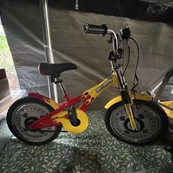 Vintage 2004 Harley Davidson 16" Officially Licensed Kids Bike - Flame Graphics - Collectible Garage Decor