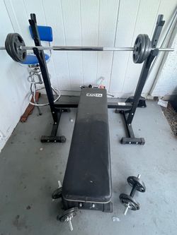 Weights/dumbbells  and bench