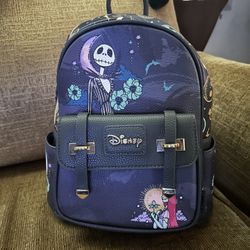 Nightmare Before Christmas 11" Vegan Leather Fashion Mini Backpack 