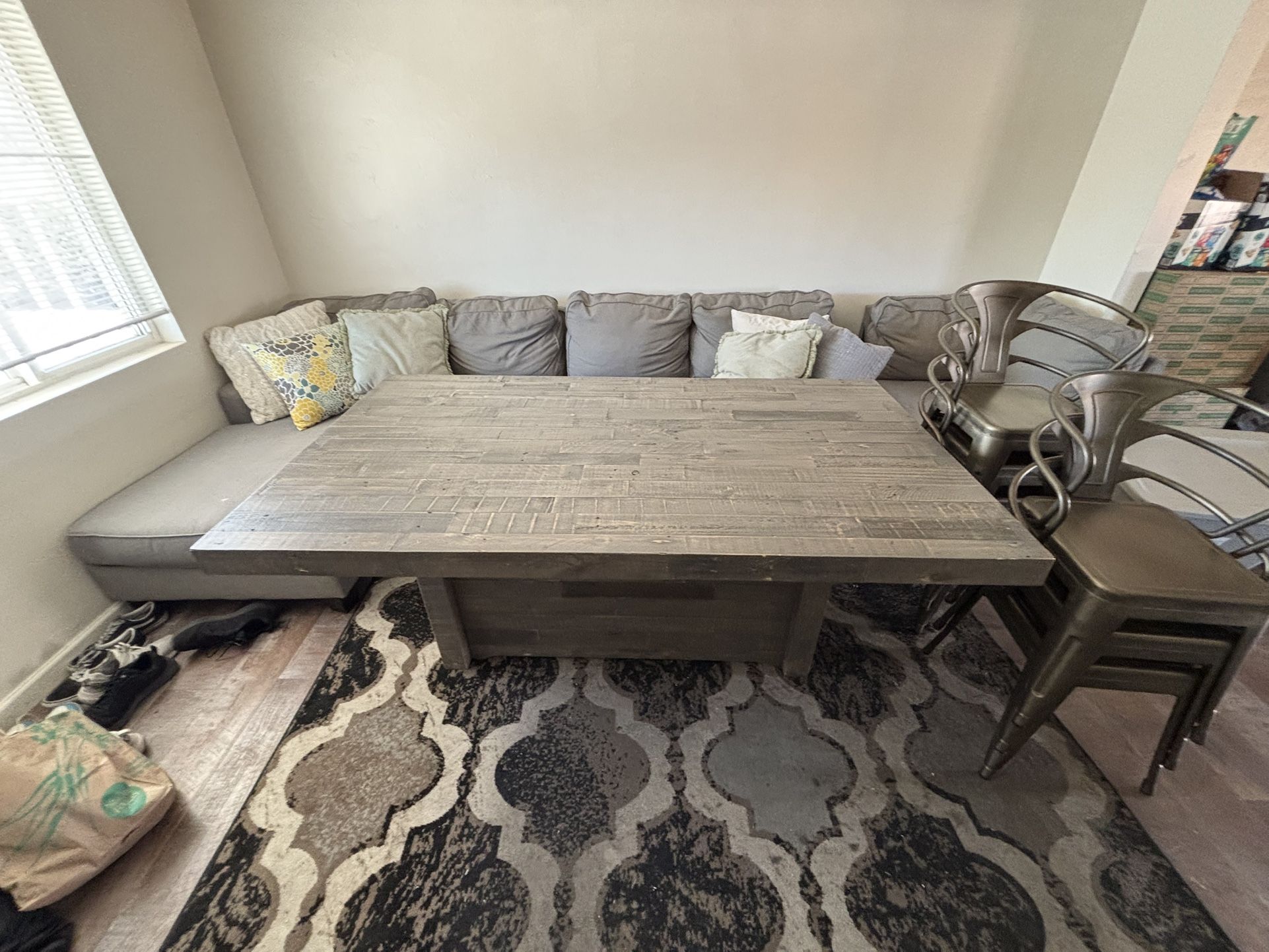 Gray Wood dining Table