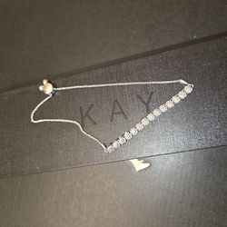 Silver diamond bracelet