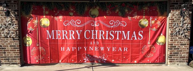 Christmas Garage Banner Appr 16ft. By 7ft.