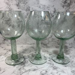 3x Vintage Water/wine Goblets 