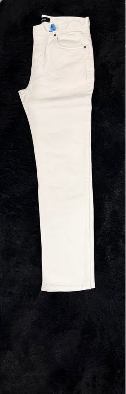 White Slim Fit Pants with Tags