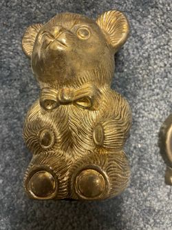 Brass Teddy Bear Figurine