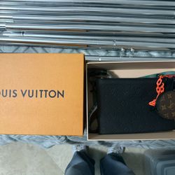 Louis Vuitton Black Taurillon Leather Monogram Canvas Trio Messenger Bag