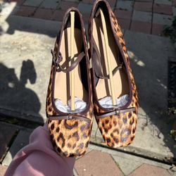 Cheetah Leopard Ballet Flats Mary Janes