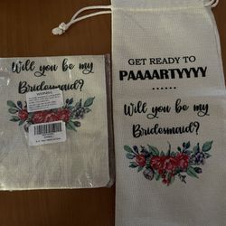 2 Wine Bags For Bridesmaid Gifts