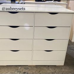 White 8 Drawer Dresser 