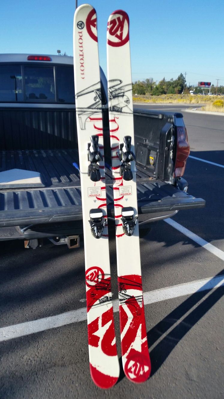 K2 pontoon powder skis w/salomon STH 14 Bindings
