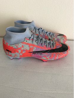 Nike Air Zoom Mercurial Superfly Mid Soccer Cleats Gray/Pink Men’s Size 9