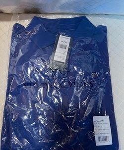 vinyard vines Classic pique polo shirt Solid Blue XL (18) NWT