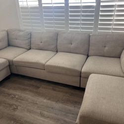 Beige Sectional Couch