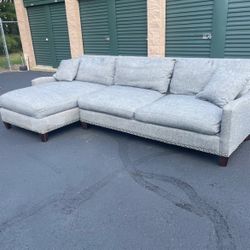🛋️ Comfy 2-Piece Gray Sectional couch + ODOR FREE