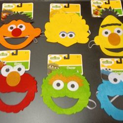 6 Sesame Street Costume Child's Felt Masks