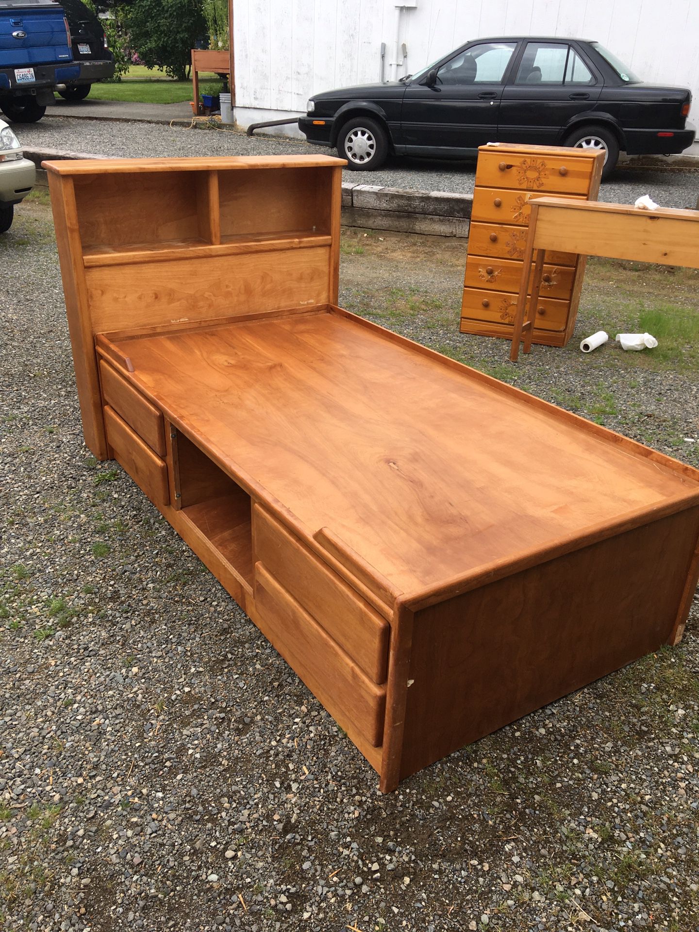 Free twin captain bed frame PENDING