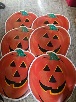 Halloween Jack-O-Lantern Placemats of 6