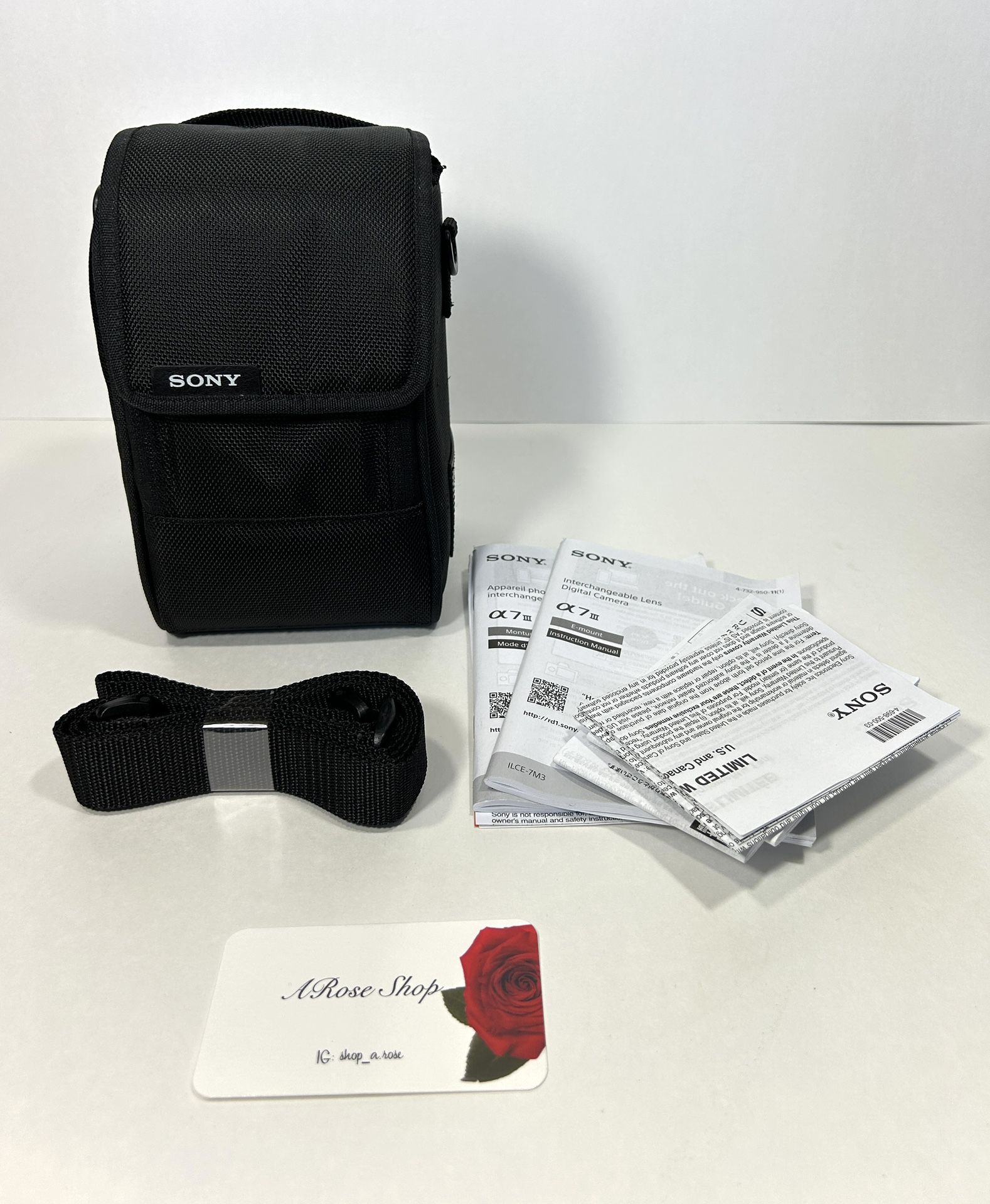 Sony Black Camera Lens Soft Carrying Case LCS-FEA