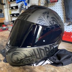 Voss Motorcycle Helmet Sz L