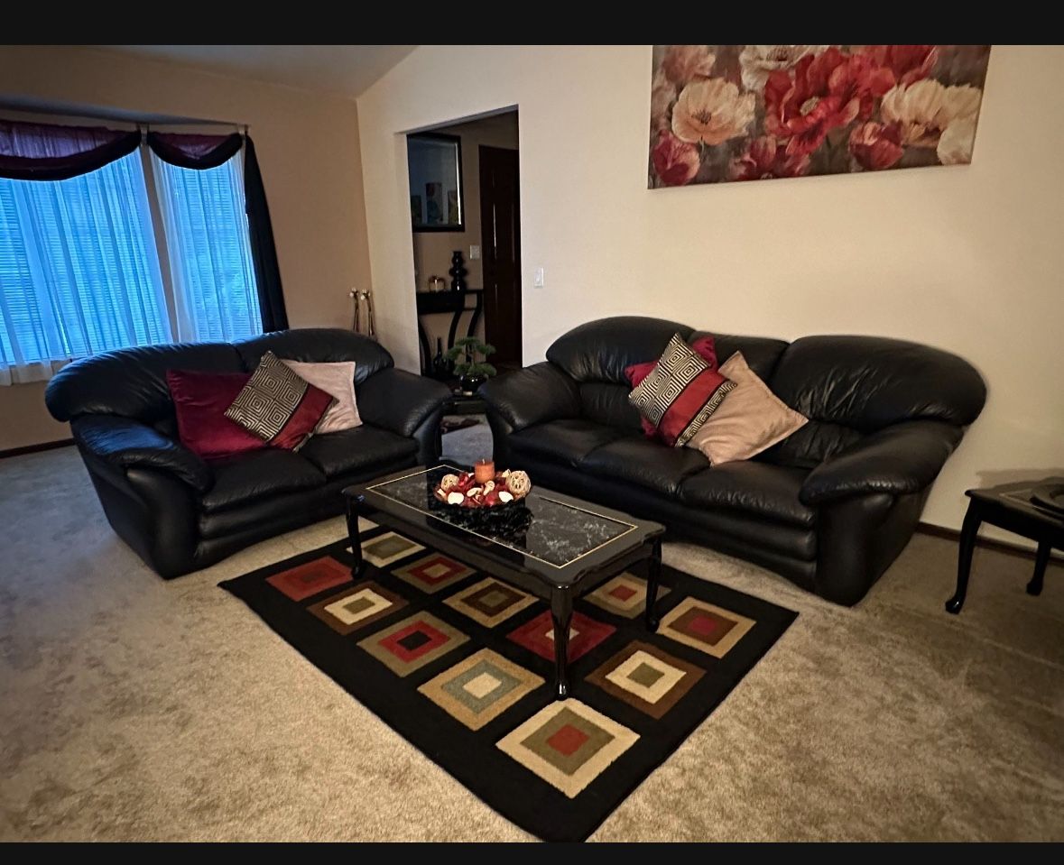 Black Leather Couches