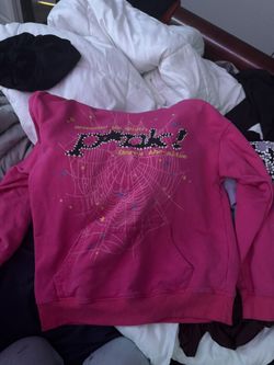 pink spider hoodie 
