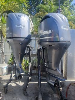 Pair of 300hp yamaha four stroke engines flyby 2013yr