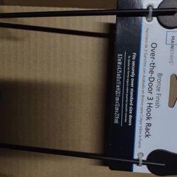 Over The Door 3 Hook Rack 