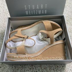 Stuart Weitzman Tan Wedge Shoes US Size 4