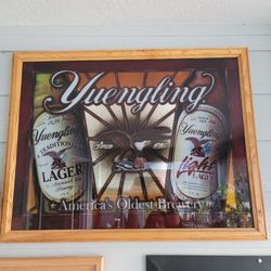 Yuengling Traditional Lager and Light Lager Framed Mirror Sign