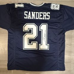Deion Sanders Autographed Dallas Cowboys Jersey #21 