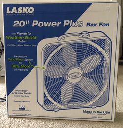 Lasko 20” Power Plus Box Fan for Sale in Manchester, CT - OfferUp