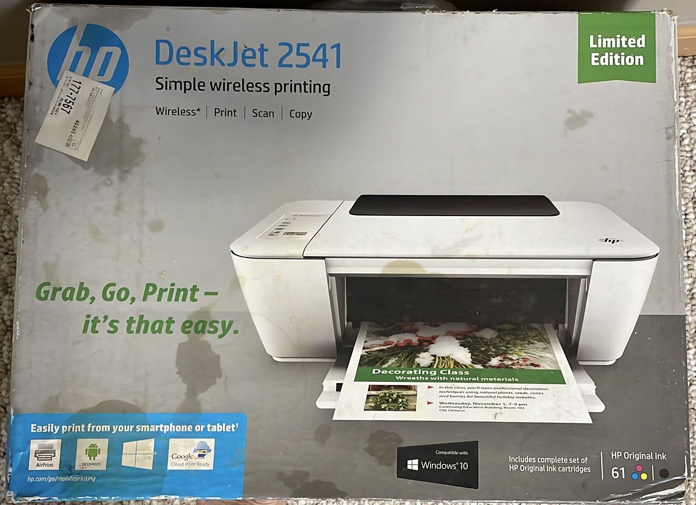 HP Deskjet Color Wireless Printer Scanner Copier 