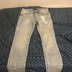 purple jeans