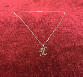 Women's Thin Chain & X Pendant