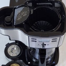 Hamilton Beach 2-Way Brewer Coffee Maker, Single-Serve and 12-Cup Pot, Black #782