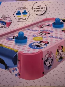 New Disney electronic tabletop Minnie Mouse Air Hockey Table