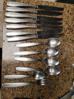 Fork, Spoon And Knive Silverware Set