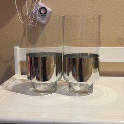 2 Large Candle Holders/Vases